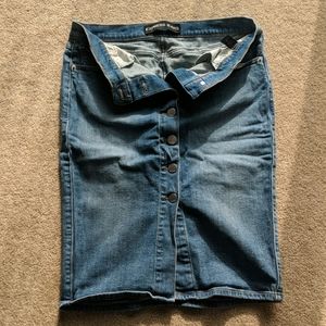 Express Button Jean Skirt